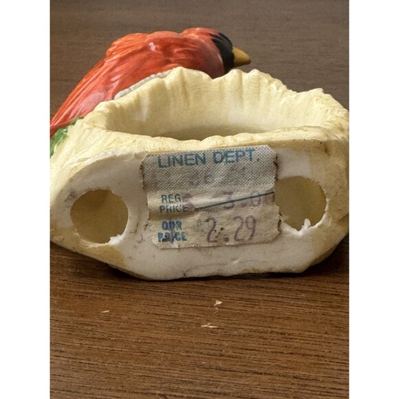 Vintage Porcelain Hand painted Cardinal Napkin Rings (Set of 4) - Picture 7 of 7